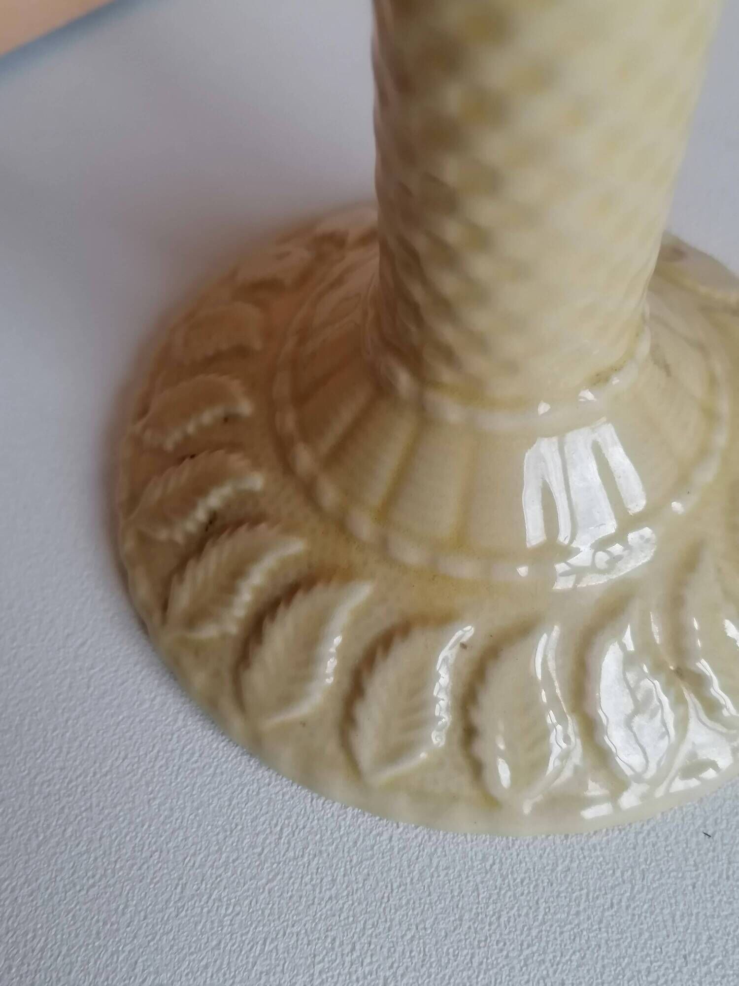 Ceramic candlestick Bordallo Pinheiro