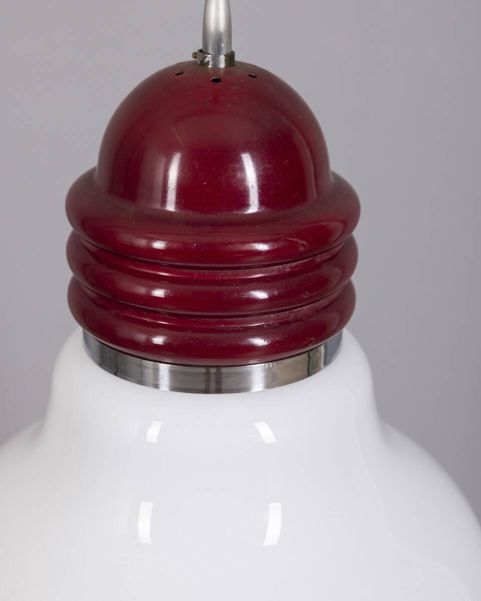 Vintage Glass and Metal Arianna Pendant Lamp by Piero Brombin for Artemide,