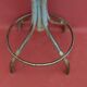 Tabouret industriel vintage 1940-1950, hauteur ajustable par poussoir 75 cm.