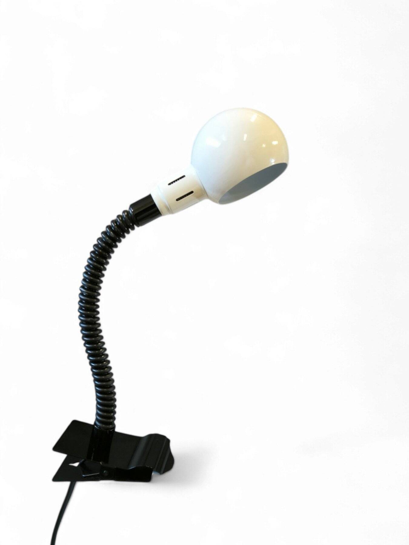 Ivory clip lamp from the space age 1970 Italy