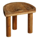 Carved pine stool, Swedish folk art, mid-20th century, 1950s.