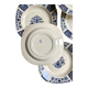 6 Gien hollow plates in iron earth, service "Blue Ibis" late nineteenth century