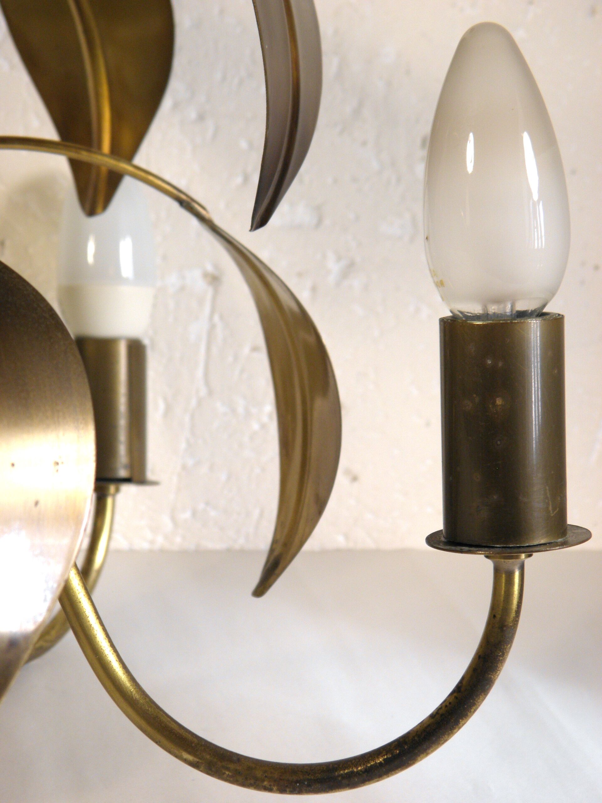 Luster "foliage" brass and gold metal 1970