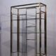 Etagère post-moderne en laiton doré, Italie 1970s