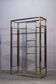 Post-modern shelf in gilded brass, Italy 1970s