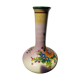 Ancient ceramic vase enamels decor flowers made in italy vintage