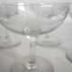 11 vintage engraved crystal champagne coupes