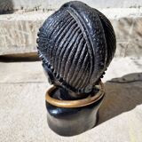 African tribal bust in ebony