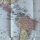 Very large Foldex world map - coloured world map 104x74cm