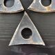 Set of 3 signed raku egg cups