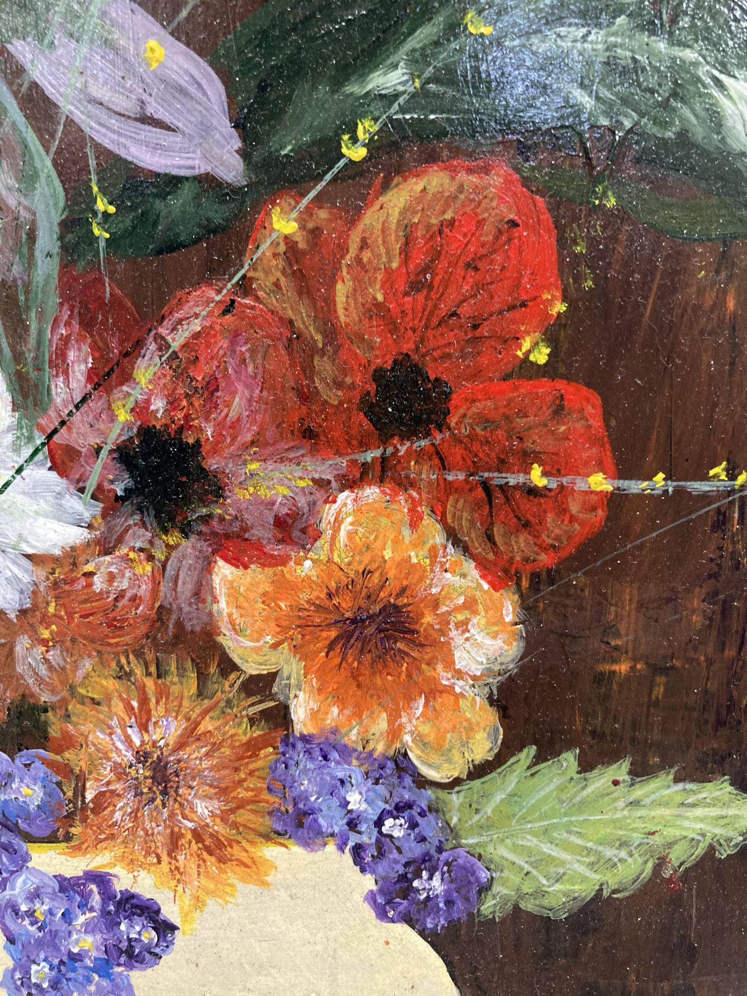 Peinture bouquet vintage