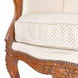 Louis XV style wingback armchair