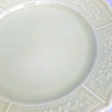 Lot de 10 assiettes à fleurs vert pâle