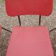 4 chairs metal skaï red, 1950