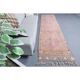 Vintage Turkish Hand-Knotted Wool Cotton Pink Runner92x335