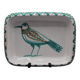 Large vintage ceramic dish depicting a bird - robert picault