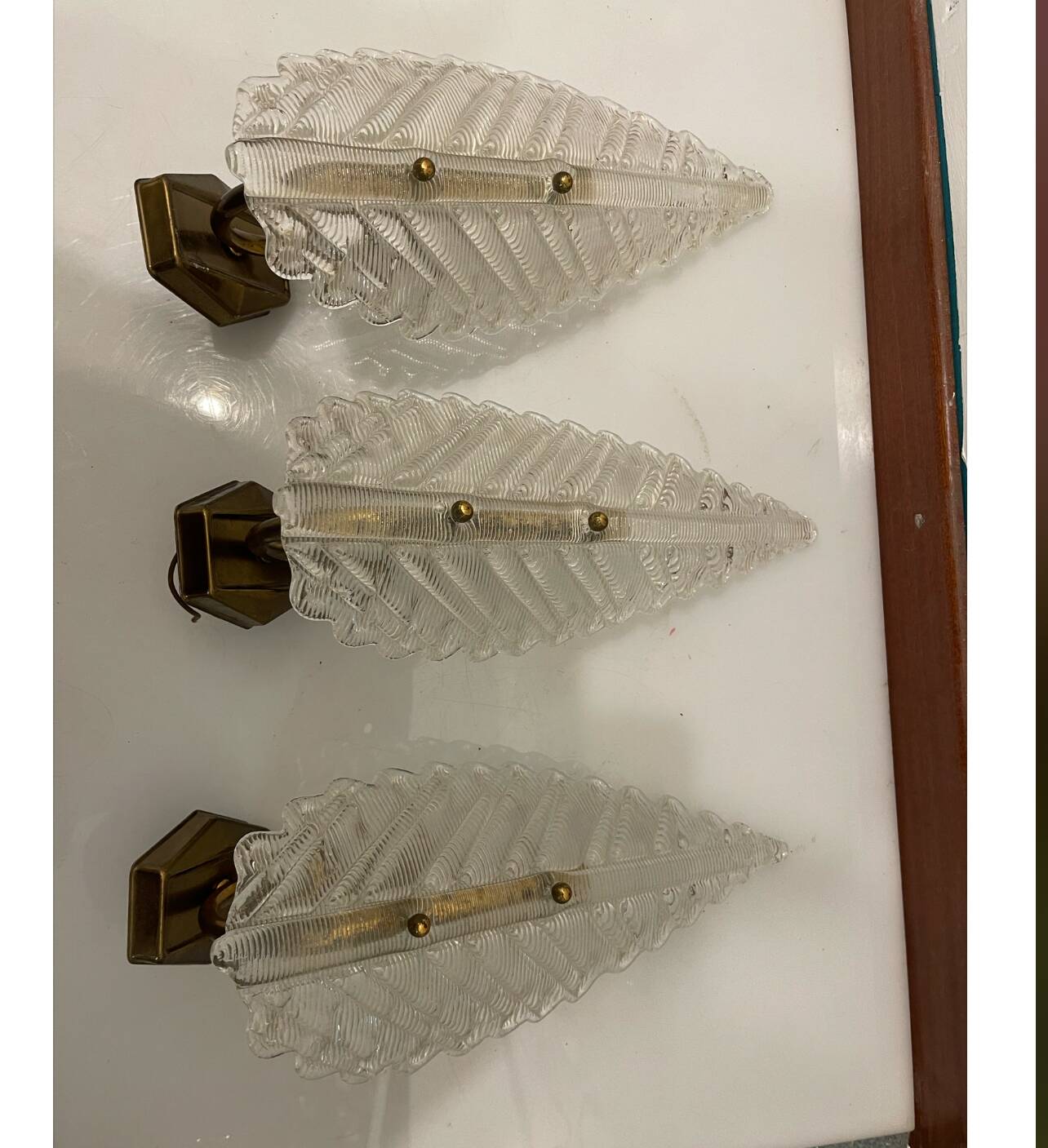 Barovier Murano Glass Sconces Set of 3