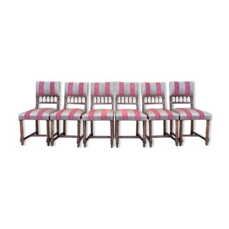 Suite of 6 Henri II style chairs - Renaissance