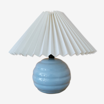 Blue upcycled lamp pleated lampshade