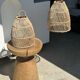 Suspension en rotin en forme de cloche d25 h28