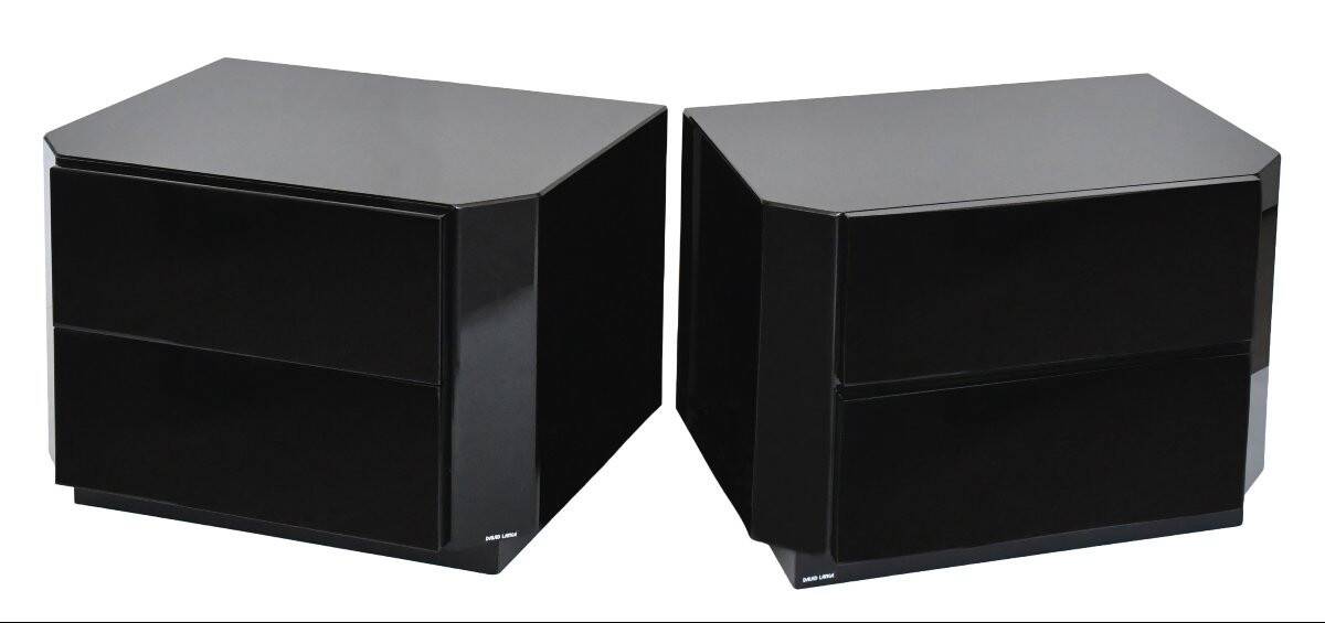 Pair of bedside tables by David Lange from the 1970s/80s.