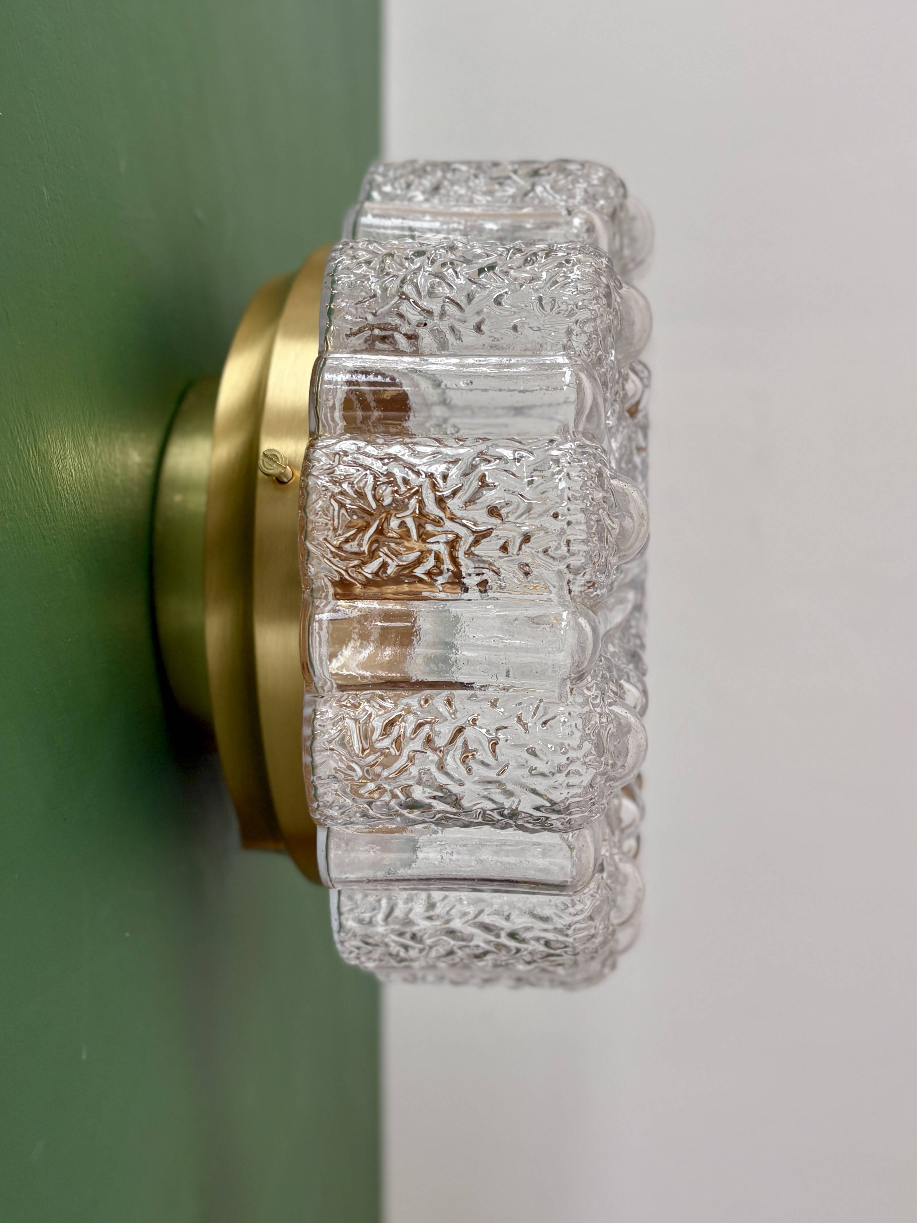 Vintage glass moulded globe wall/ceiling light.