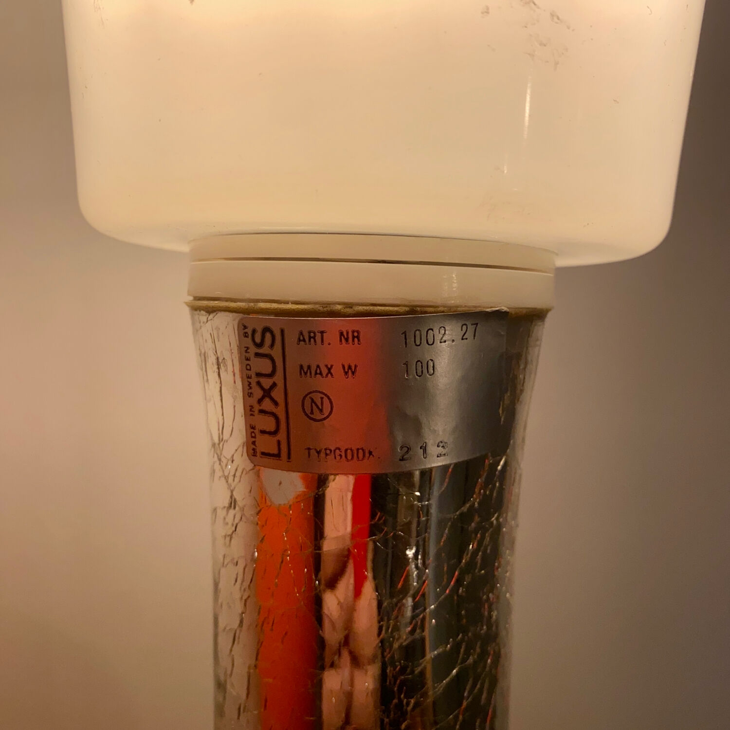 Lampe par Uno & Östen Kristiansson pour Luxus Vittsjö, 1970s