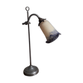 Art deco desk lamp Caye, tulip in glass paste