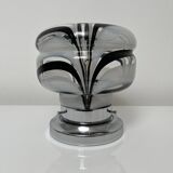 Side lamp Chromed metal and blown glass Murano Italy circa 1970