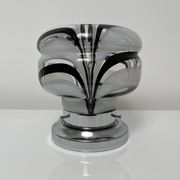 Side lamp Chromed metal and blown glass Murano Italy circa 1970