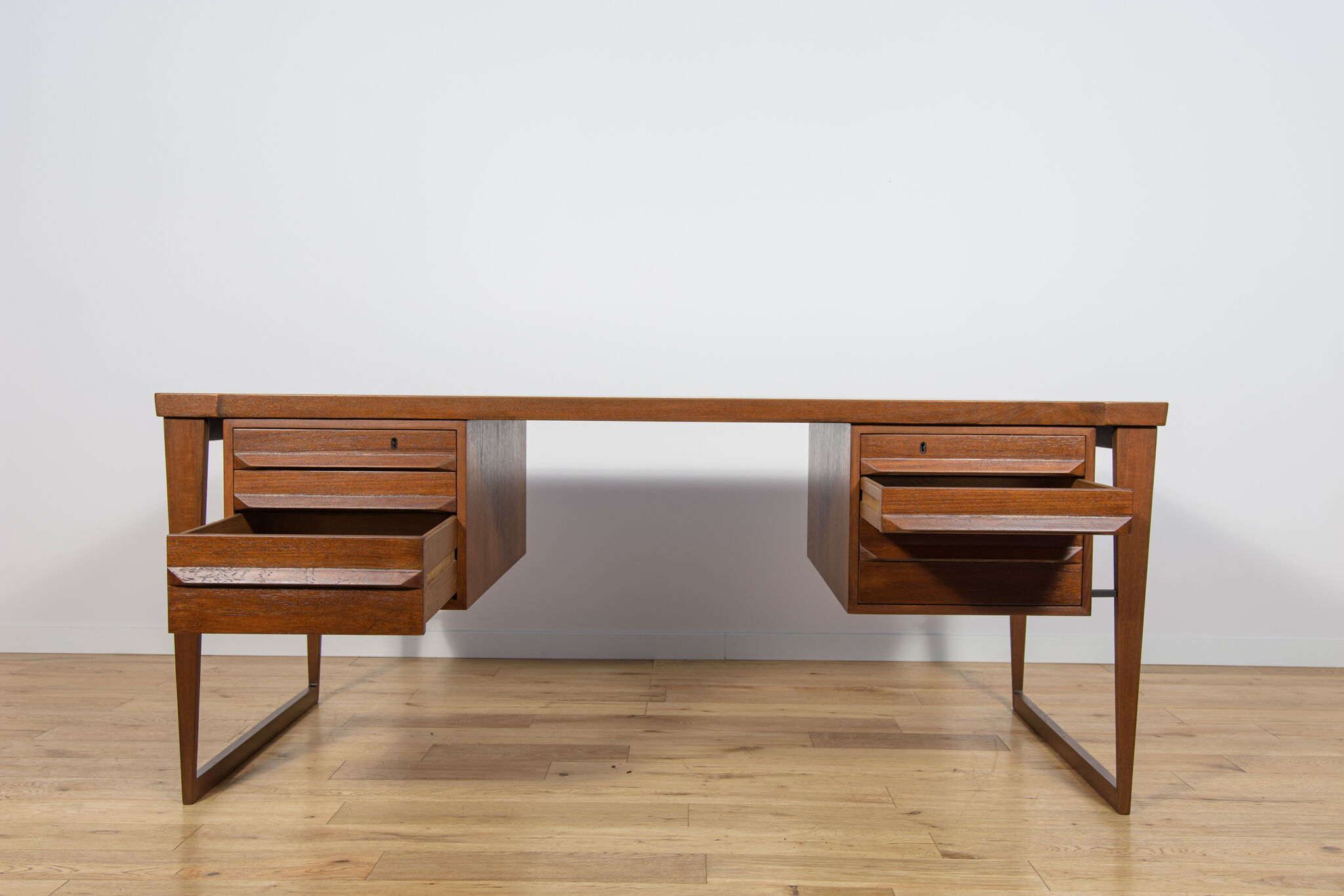 Model 70 desk in teak by Kai Kristiansen for Feldballes Møbelfabrik, Denmark, 1960s