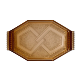 Plateau en verre rose