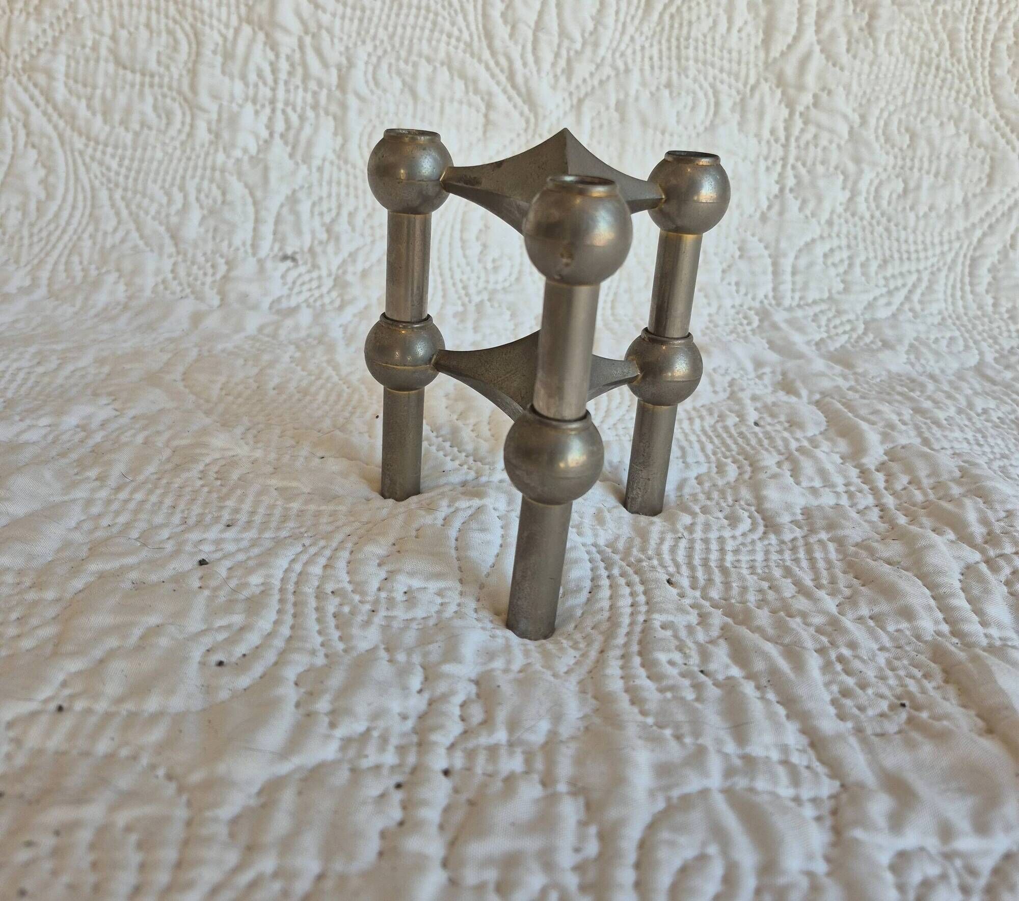 Pair of modular vintage candlesticks – attributed to Nagel S22