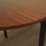 Table en acajou, design danois, années 1970, production : Danemark