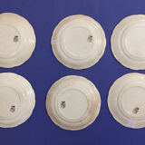 Set of 6 talking plates Sarreguemines "Paul and Virginie"