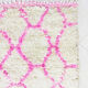 handmade neon pink Berber carpet 233 x 135 Cm