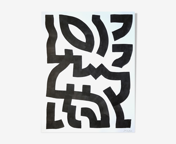 Peinture sur papier sans titre