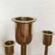 Series of 7 Scandinavian brass candlesticks