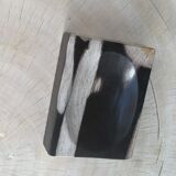 Symmetrical multicolored petrified wood soap dish