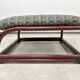 Fauteuil à oreilles en bambou de style milieu du siècle avec tabouret par Gervasoni