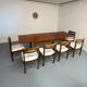 Extendable dining table Italian design 60 geometric rosewood