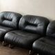 Italian Leather and Chrome Lounge Chairs, 1980s, Set of 3