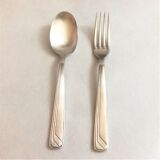 Lot de 2 couverts métal argenté avec poinçons