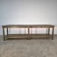 Beautiful 19th-century draper's table in oak with six fluted legs.