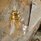 Vintage Portable Lamp Duo, Smoked Glass Tulip Globe
