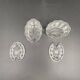 Duo salt shaker & pepper shaker in transparent worked glass