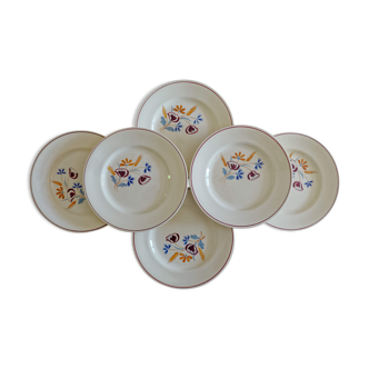 Lot 6 assiettes anciennes Salins France