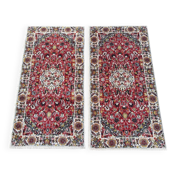 Paire de tapis orientaux 120cm x 60cm