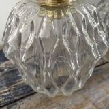 Pair of chiseled glass wall sconces