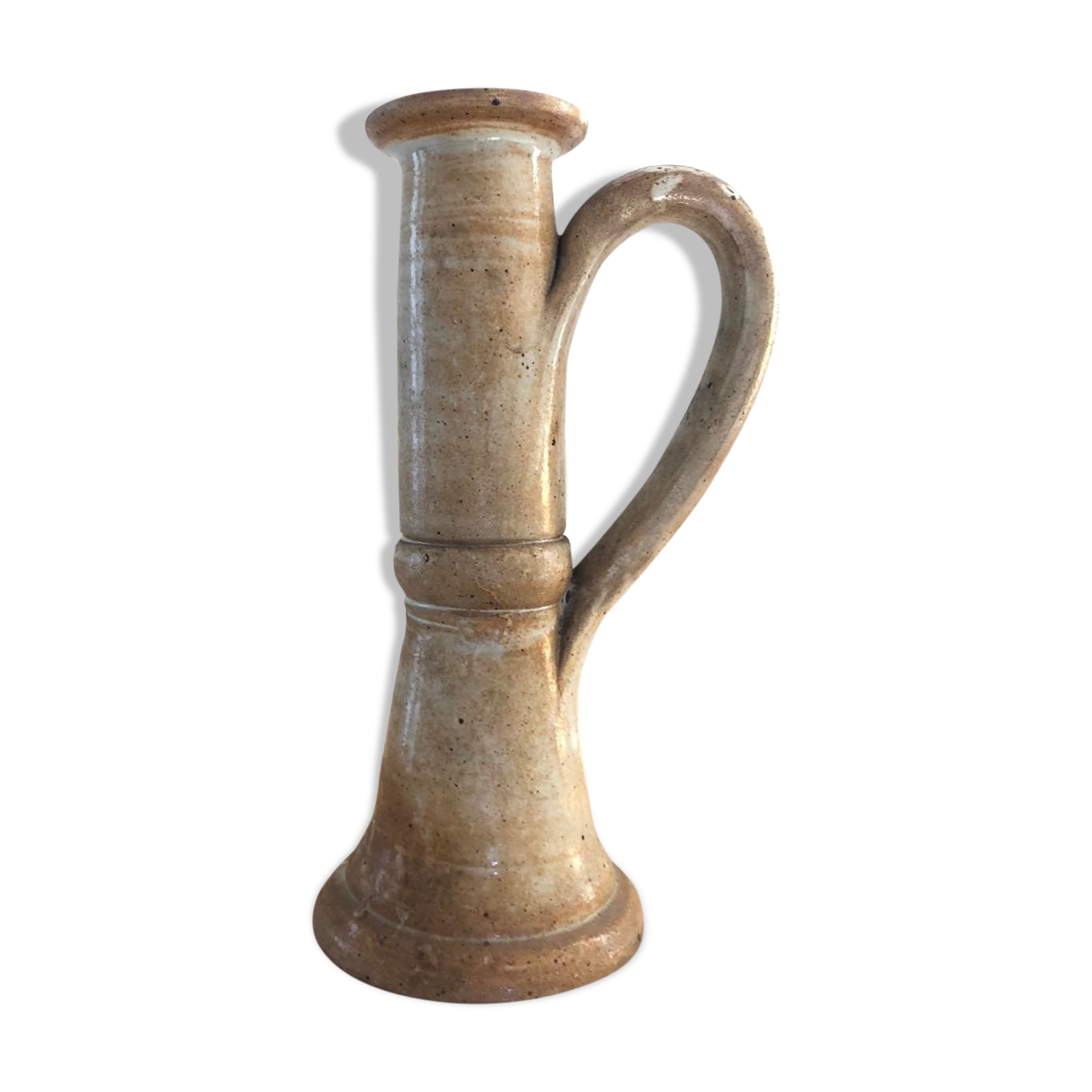 Vintage stoneware candle holder